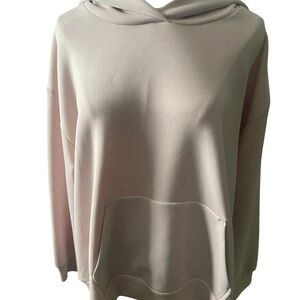 Magaschoni Modal Blend Pale Pink Hooded Pullover Sweatshirt, size 1X, NWT